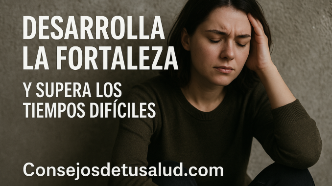 resiliencia Imagen de una mujer joven con los ojos cerrados y sentada en el suelo, con la espalda en la pared, y su torso dirigido hacia alante. Con la pierna izquierda un poco levantada y el codo izquierdo arriba de la rodilla izquierda