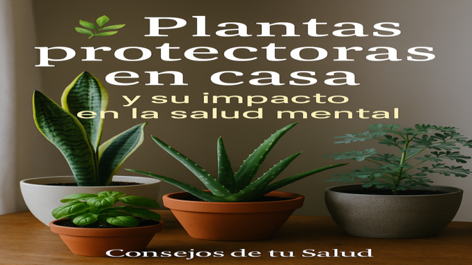 Plantas_protectoras_Consejos_de_tu_Salud_1200x628 Cuatro plantas protectoras junto a una ventana con el texto “Plantas protectoras en casa - Consejos de tu Salud