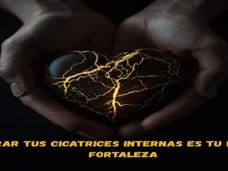 Manos sosteniendo cerámica con grietas doradas, simbolizando el proceso de curar cicatrices internas.